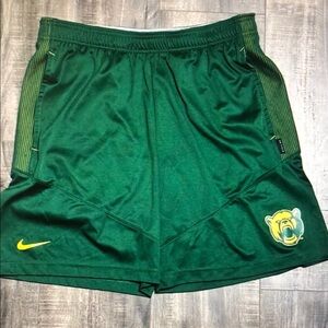 Nike Green Athletic Shorts with Bear Logo